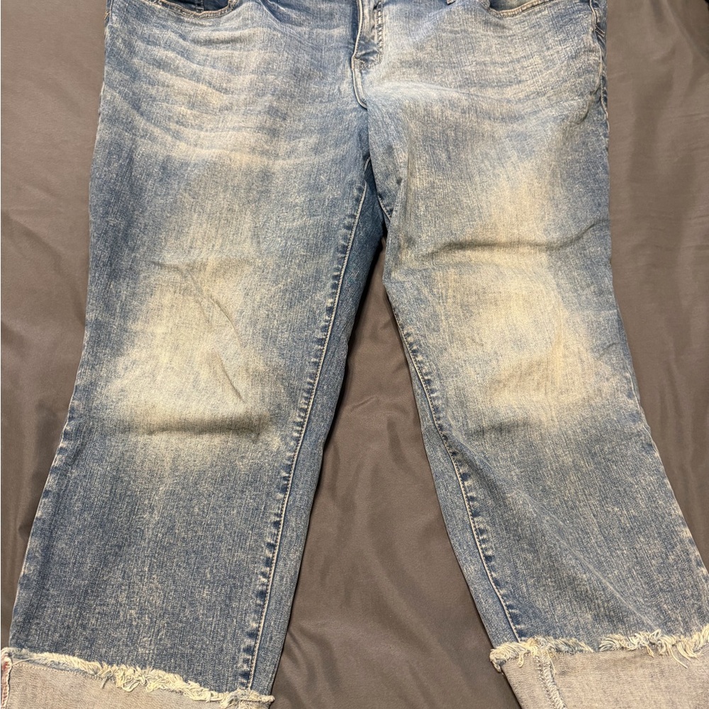 Torrid Distressed Blue Boyfriend Jeans